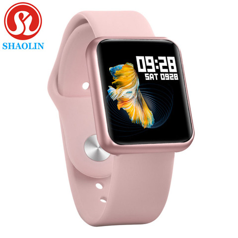 Reloj inteligente deportivo para hombre y mujer, pulsera resistente al agua con control del ritmo cardíaco y de la presión sanguínea, compatible con Apple Watch, iPhone y Android ► Foto 1/6