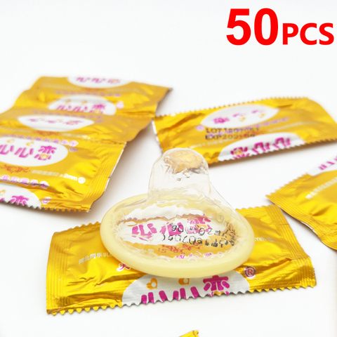 50 piezas al por mayor condones sexo productos de mejor calidad condones con aceite lleno Slim condón para hombres anticoncepción segura Juguetes ► Foto 1/6