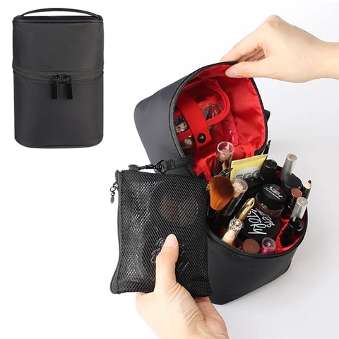 Las mujeres viaje cosmético bolsa de gran capacidad estuche para almacenamiento portátil impermeable entrega bolsa de maquillaje ronda Kit de belleza y aseo bolsa ► Foto 1/6