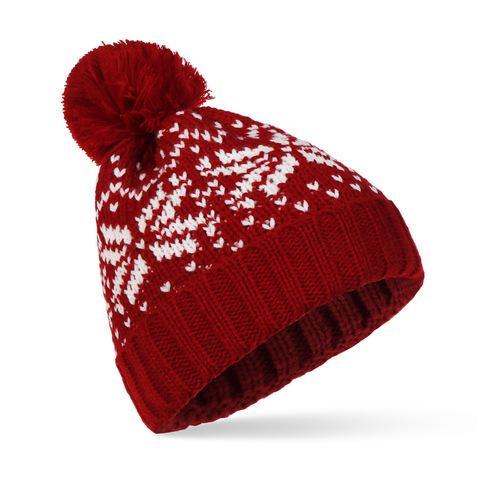 Sombrero de boina con pompón de copo de nieve para hombre y mujer, gorro grueso de punto cálido, regalo de Navidad, coreano, invierno, regalo de San Valentín, novedad de 2022 ► Foto 1/6