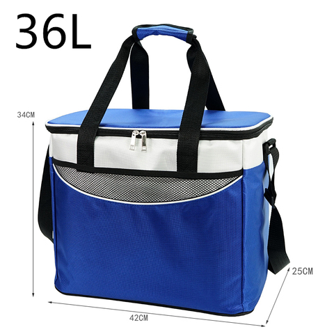 36L bolsa enfriadora de alta calidad para coche, paquete de hielo para picnic, bolsas refrigeradoras grandes de 3 colores, paquete de aislamiento térmico, refrigerador ► Foto 1/6