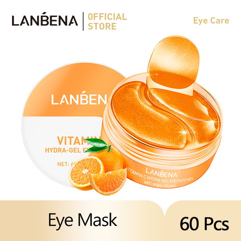 LANBENA-Parche de colágeno para los ojos y cuidado de la piel, Gel de ácido hialurónico con retinol, hidratante, antienvejecimiento, elimina las ojeras y bolsa en los ojos ► Foto 1/6