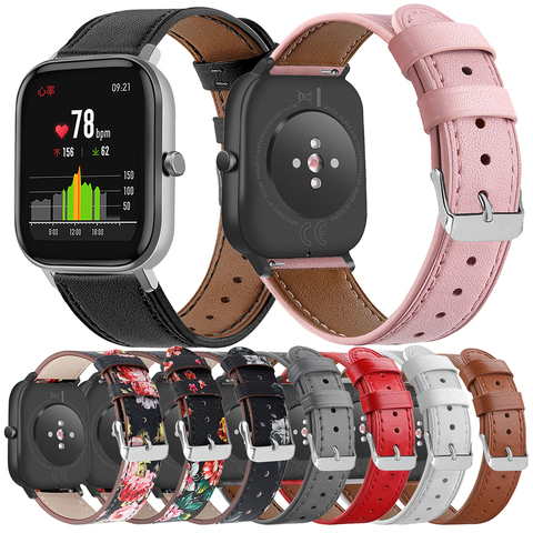 Essidi 20mm banda de cuero para Xiaomi Huami Amazfit Bip S Lite Pop pulsera de la Correa de muñeca Correa para GTS, GTS 2 2e Mini GTR 42 reloj ► Foto 1/6