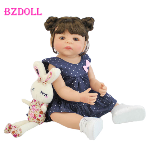 57 cm cuerpo de silicona completo vinilo Reborn Girl realista Baby Doll recién nacido princesa niño juguete Bonecas impermeable regalo de cumpleaños ► Foto 1/6