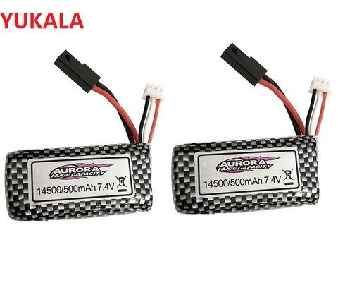 Batería lipo de 7,4 v, 500mAh/7,4 v, 1000mah, 14500 para XINLEHONG 9130, 9136, 9137, 9130, 9136, 9137, Q901, camión RC de alta velocidad ► Foto 1/2