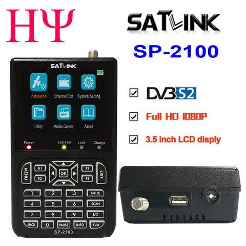 SATLINK SP-2100 HD Sat Finder DVB S/S2 Satfinder medidor del buscador de satélite Digital SATLINK WS-6933 WS-6906 v8 de sp2100 hd ► Foto 1/6