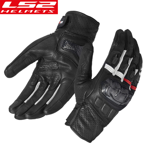 LS2-guantes de motociclismo con carcasa de fibra de carbono, transpirables, a prueba de viento ► Foto 1/5