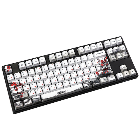 Llaveros de personajes de Rusia para teclado mecánico, colorante de aleación, sujección de ciruela, Blossom 110 teclas, OEM, novedad ► Foto 1/6