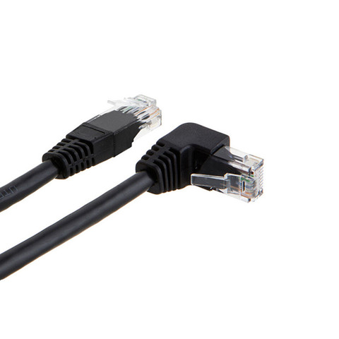 ¿Ángulo Cat6 Cable de Ethernet Cable de 90 grados a ángulo inclinado UTP Cable de conexión de Red Cat 6 negro de 1M 2M 3M ► Foto 1/2