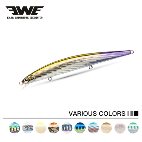 Oveja Baojun1 tiro largo señuelo para pesca Wobbler Fhard Minnow señuelos artificiales cebo para pescar 95mm/8,5g 115mm/12,6g ► Foto 1/2