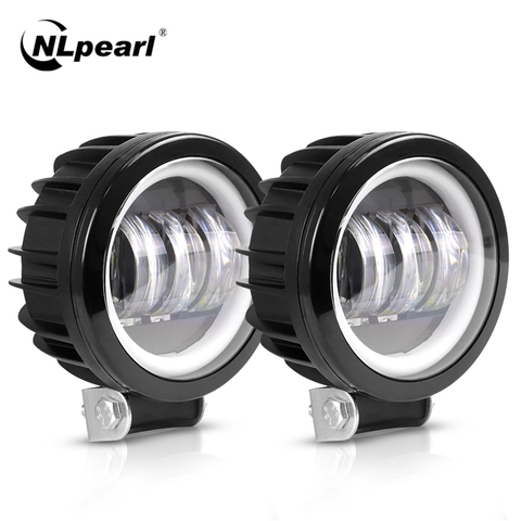 Nlpearl Barra de luz/luz de trabajo 6D lente de Led de Ojos de Ángel niebla luces de barra de luz Led de obra para 4x4 Offroad camión barco ATV Led 12V 24V ► Foto 1/6