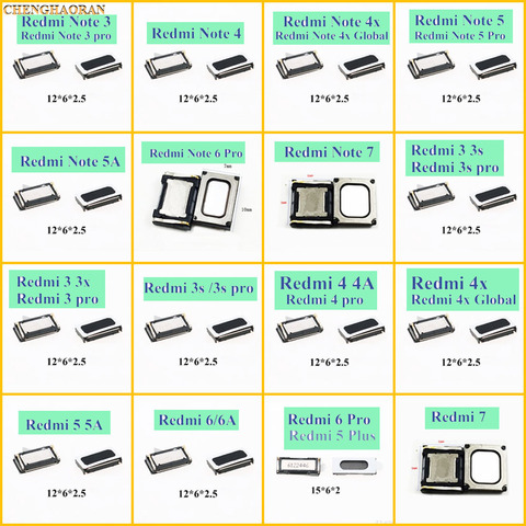 Receptor de altavoz para Xiaomi Redmi 6 4 Pro 3 3X 3S S2 Note 7 6 5 2 3 Pro 4 4X 6A 5A, 2 uds. ► Foto 1/6