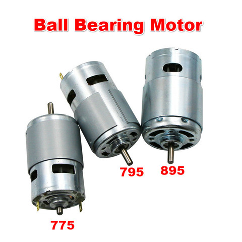 Motor de CC de alto par, rodamiento de bolas de alto par de 775-6000 RPM, gran potencia de alto par, engranaje de poco ruido, Motor reductor, piezas electrónicas, 12000 ► Foto 1/6