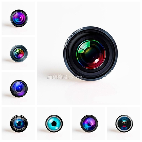 5 unids/lote lente de la Cámara de los ojos impresión fotográfica Cabochon de vidrio de 25mm camafeo de colgante de joyería hecha a mano suministros de fabricación ► Foto 1/6