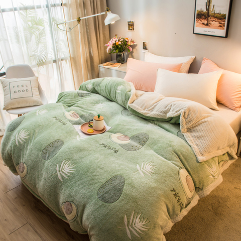 Manta Raschel supersuave con diseño de piña para cama, forro polar de felpa en color Coral, manta cálida de doble cara ► Foto 1/5