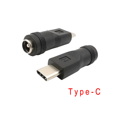 Adaptador de corriente continua, conector tipo C, USB macho a 5,5x2,1mm, convertidor de Jack hembra para Notebook, PC y teléfono ► Foto 1/3