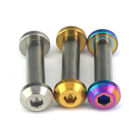 Tornillos de titanio y tuerca de barra para suspensión trasera de bicicleta, M6 x 33mm Ti/Golden/Rainbow GR5 ► Foto 1/5