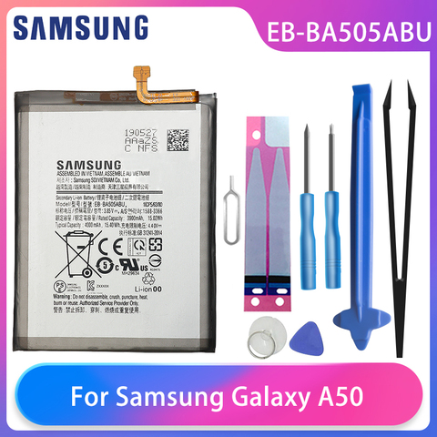 Original Samsung Galaxy A30 A30S A50 A505F SM-A505F A505FN/DS A505GN/DS A505W de la batería del teléfono EB-BA505ABU 4000mAh herramientas libres AKKU ► Foto 1/5