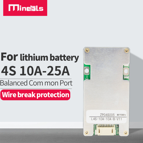 Lifepo4-4s de minerales BMS PCM, puerto común de 12v con balance 10a 15a 20a 25a para LiFePO4 3,2 v 32650, sistema solar de almacenamiento de energía bms ► Foto 1/6