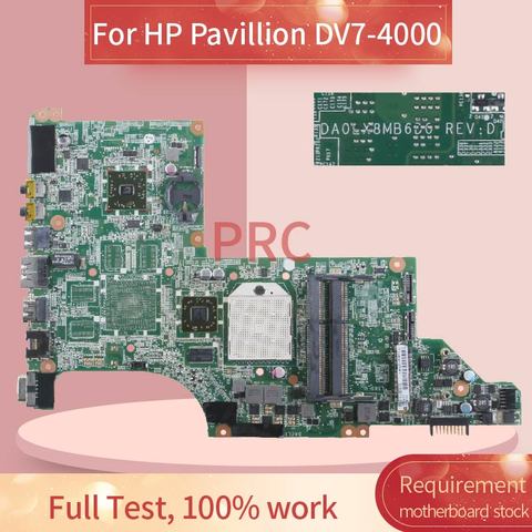 605496-001 605496-501 para HP pabellón DV7-4000 placa madre del cuaderno DA0LX8MB6D1 AMD DDR3 placa base de computadora portátil ► Foto 1/6