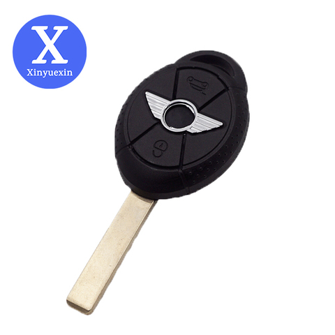 Xinyuexin hoja sin cortar mando a distancia de coche Shell caso apto para BMW Mini Cooper S R50 R53 ciego de coche clave 3 botones ► Foto 1/6