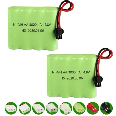 2 unids/lote 4,8 V 3000mah batería recargable Ni-MH para RC juguete de las instalaciones de seguridad de juguete eléctrico AA batería juguetes partes ► Foto 1/6