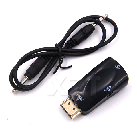 Adaptador de HDMI a VGA Cable de Audio convertidor soporte macho a hembra para PC portátil, HDTV Tablet soporte 1080P HDTV adaptador ► Foto 1/6