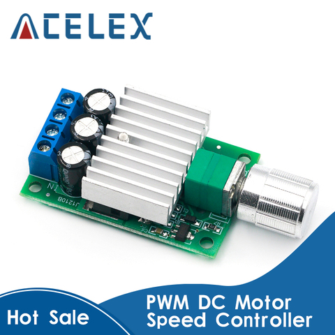 Regulador de velocidad ajustable 10A 12V-30V PWM controlador de velocidad del Motor de CC 12V 24V interruptor de Control de atenuación para la luz LED de Motor del ventilador ► Foto 1/6