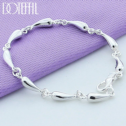 DOTEFFIL-pulsera de gota de agua para mujer, de Plata de Ley 925, pulsera de plata de marca de lujo, joyería, regalo de Navidad ► Foto 1/6