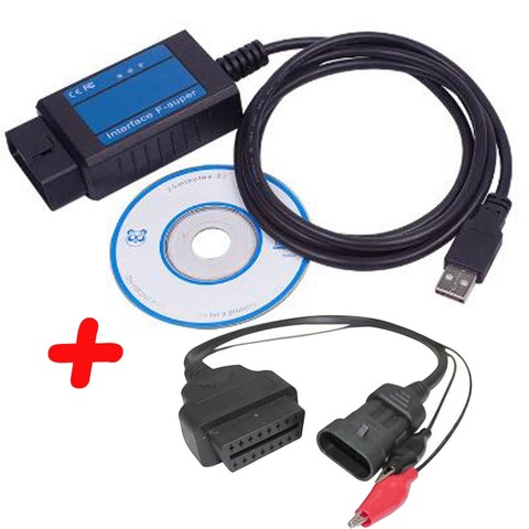 Escáner profesional para Fiat, herramienta de escaneo OBD/ OBD2 para Fiat f-super, interfaz usb para Fiat/Alfa Romeo/Lancia con 3 pines ► Foto 1/6