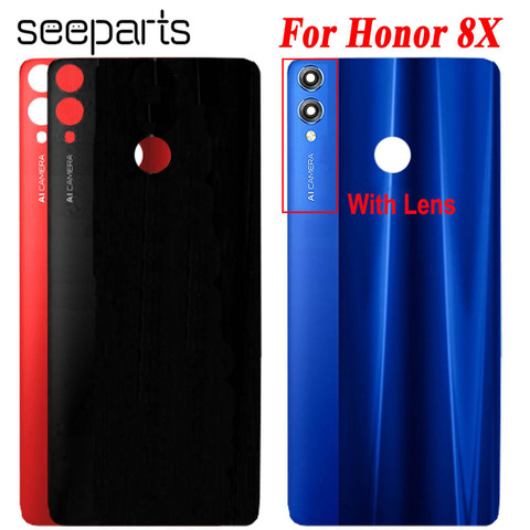 Funda trasera para Honor 8X, carcasa para puerta trasera de la carcasa, 6,5 