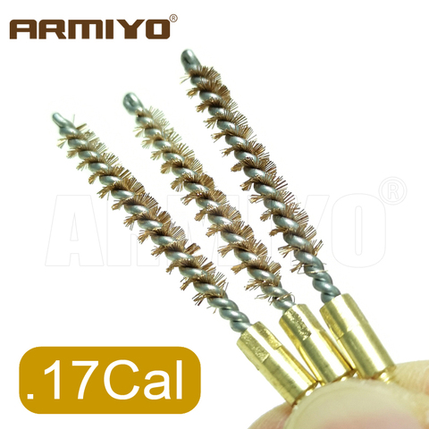 Armiyo-Juego de brochas de limpieza para pistola, varilla de latón de 4mm de diámetro, 4,5mm de longitud, accesorios de caza, rosca de tornillo 5-40, 17Cal, 680mm ► Foto 1/4