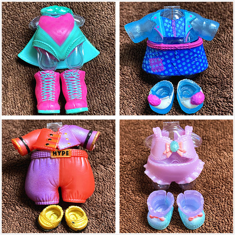 L O L ¡Sorpresa! Conjunto de zapatos de ropa para LOL 8 cm, botas de vestir para muñeca, regalo de cumpleaños para niños, nuevo estilo, Original ► Foto 1/5