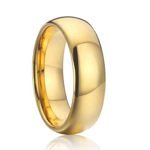 Anillo de boda de oro de 14 quilates con nombre personalizado para hombre y mujer, sortija, oro de 14 quilates, estilo clásico, Alianza de enamorados, AU585 ► Foto 1/6