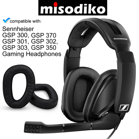 Almohadillas de repuesto misodiko para auriculares Sennheiser GSP 370 300 301 302 303 350, almohadillas de repuesto para auriculares ► Foto 1/5