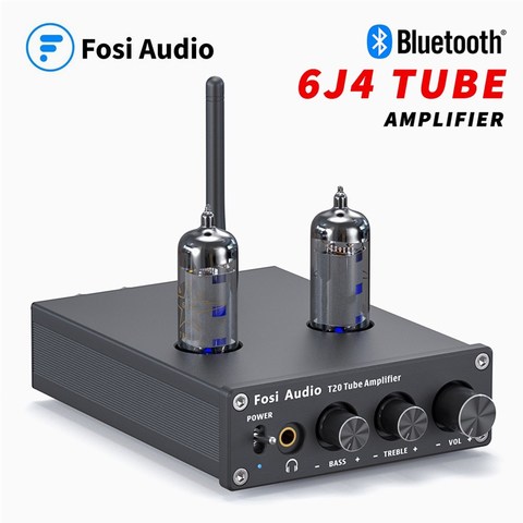 Fosi Audio amplificador de tubo Bluetooth, Audio estéreo, 50W, TPA3116D2, amplificador de potencia portátil para auriculares, altavoces pasivos para el hogar ► Foto 1/6