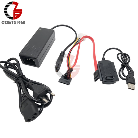 SATA PATA IDE Drive a USB 2,0 Adaptador convertidor conector de Cable para Unidad de disco duro HDD 2,5 