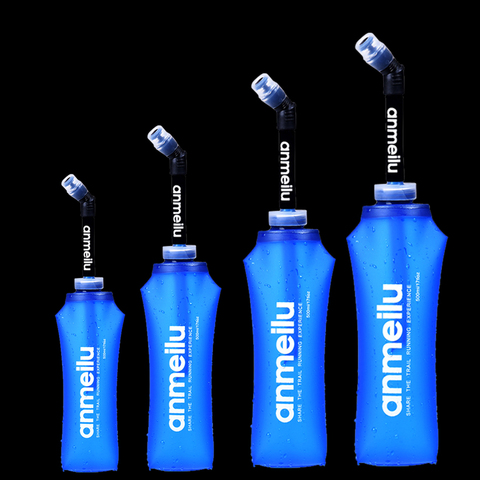 250ml 500ml frasco suave plegable botella de agua plegable TPU gratis para correr Paquete de hidratación bolso de la cintura chaleco SD09 SD10 ► Foto 1/6