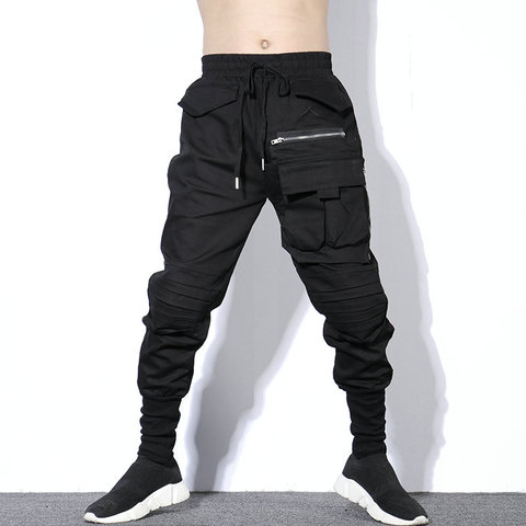 Darkly-pantalones bombachos de estilo Hip Hop para hombre, pantalón de chándal informal con múltiples bolsillos, ropa de calle Vintage ► Foto 1/5