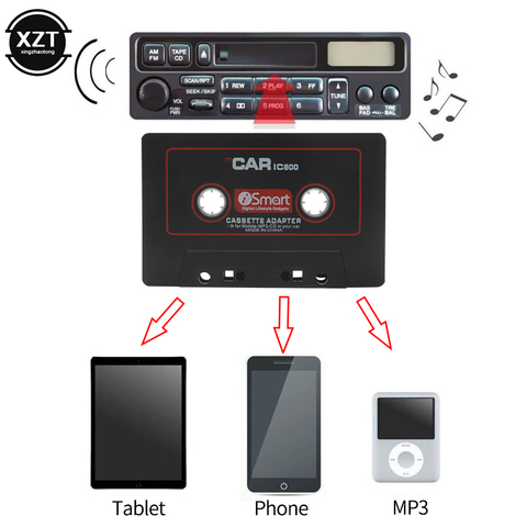 Adaptador de cinta de Cassette para coche, convertidor de reproductor Mp3 para iPod, iPhone, MP3, Cable auxiliar, reproductor de CD, enchufe Jack de 3,5mm ► Foto 1/6