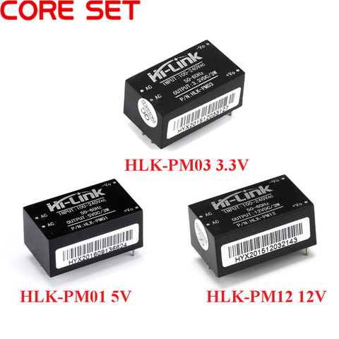 5 uds HLK-PM01 HLK-PM03 HLK-PM12 AC-DC 220V 5/3, 3/12V mini módulo de fuente de alimentación inteligente interruptor para el hogar módulo de potencia UL/CE ► Foto 1/6