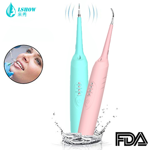 Nuevo diseño eléctrico sónico escalador Dental Calculus removedor de dientes manchas Tartar borrador uso doméstico herramienta de lavado de dientes con retroiluminación ► Foto 1/6