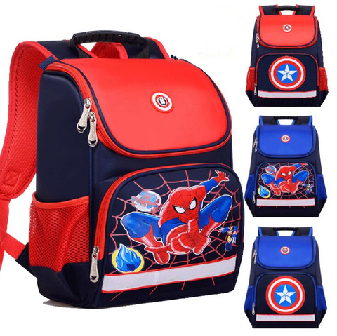 Mochila escolar de Spider-Man para niños, morral de dibujos animados para estudiantes de primaria ► Foto 1/6