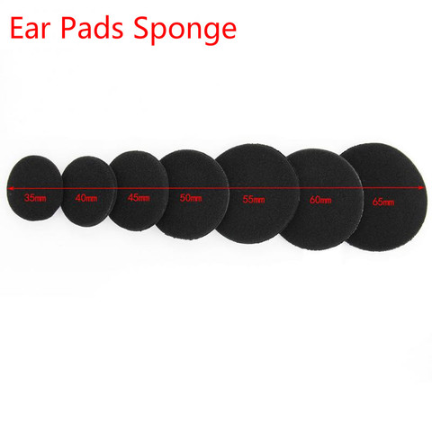 Uds Almohadillas para oreja de espuma esponja de repuesto cojines cubre auriculares para 35/40M/45/50/55/60/65MM para auriculares ► Foto 1/6