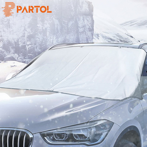 Partol-cubierta Universal para parasol de coche, protector de nieve para parabrisas de invierno, ventana delantera de automóvil ► Foto 1/6