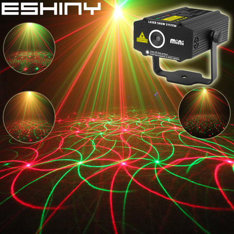 ESHINY Mini 4in1 4 patrones remolino R & G láser proyector de iluminación discoteca DJ Club KTV de Bar familia fiesta luz P17 ► Foto 1/6