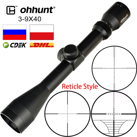 Mira telescópica de Rifle de caza ohhunt 3-9X40, telémetro de cable, retícula de ballesta o Mil puntos, mira óptica táctica ► Foto 1/6