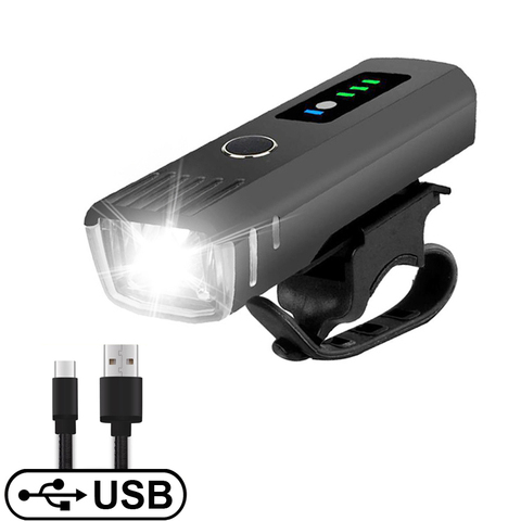 Luz frontal de inducción inteligente para bicicleta, lámpara recargable por USB, Faro de batería de litio de 1500mAh, accesorios para linterna LED a prueba de lluvia ► Foto 1/6