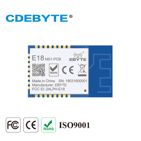 Ebyte-Módulo E18-MS1-PCB CC2530 ZigBee, 8051 MCU, 2,4 GHz, IO Ad Special, malla, enrutador de red, transceptor inalámbrico ► Foto 1/6