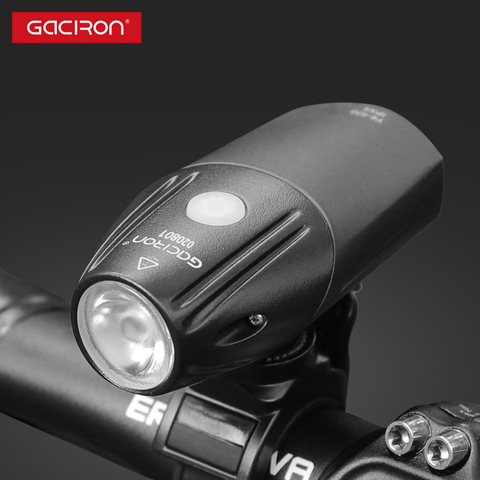 Gaciron-luz frontal recargable por USB para bicicleta, luz casco de bicicleta, luces para manillar, resistente al agua, Flash de advertencia de seguridad en ciclismo ► Foto 1/6